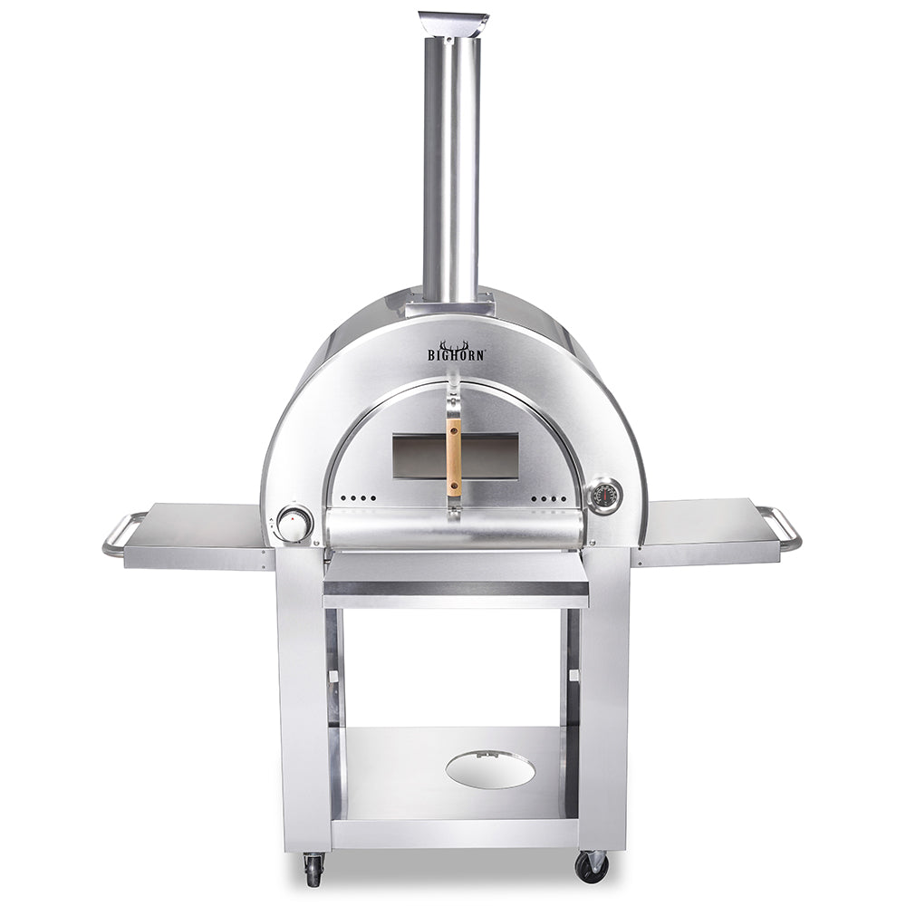 Big Horn Outdoors Stainless Steel Freestanding Propane Pizza Oven