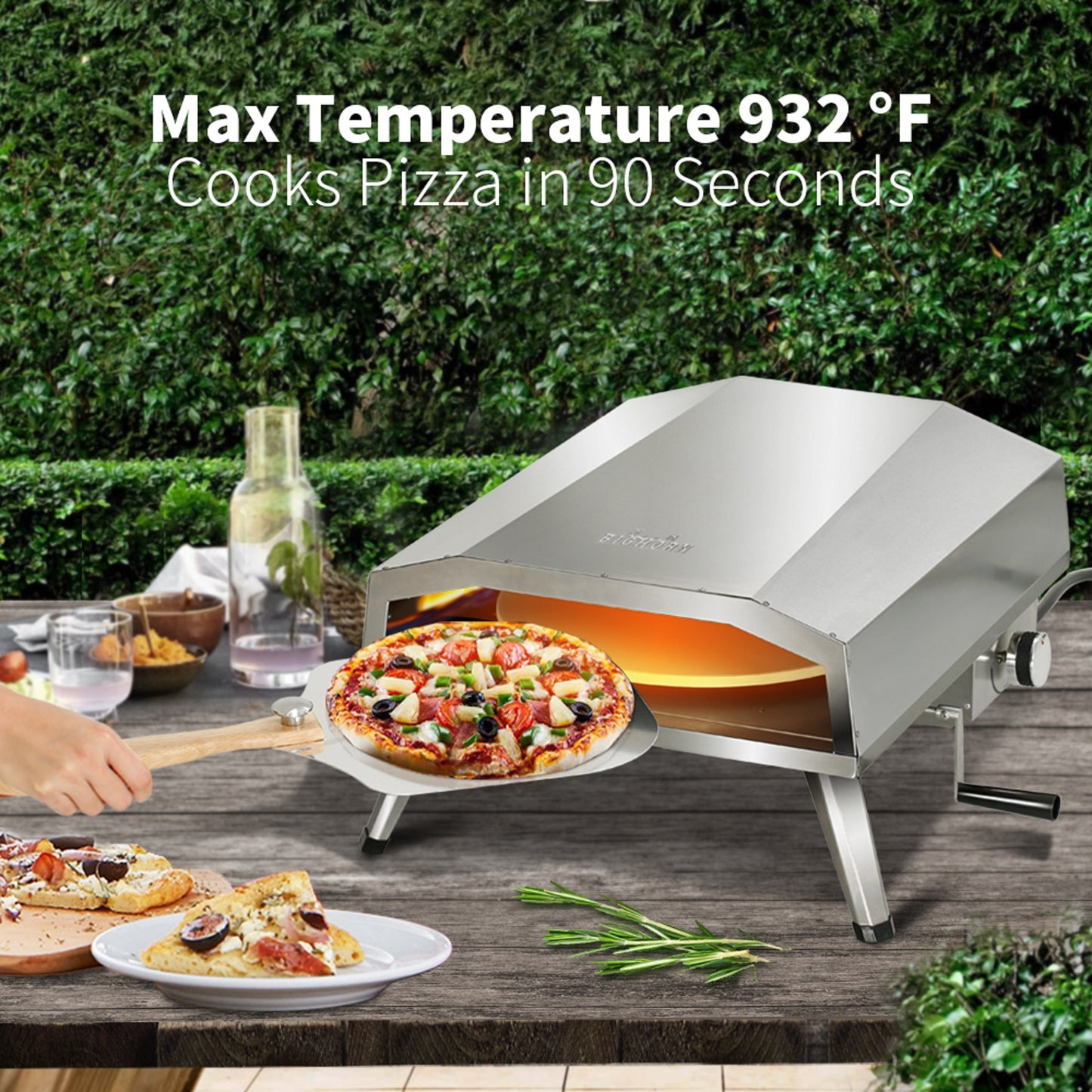 16 in. Propane Pizza Oven, w/Rotating Pizza Stone