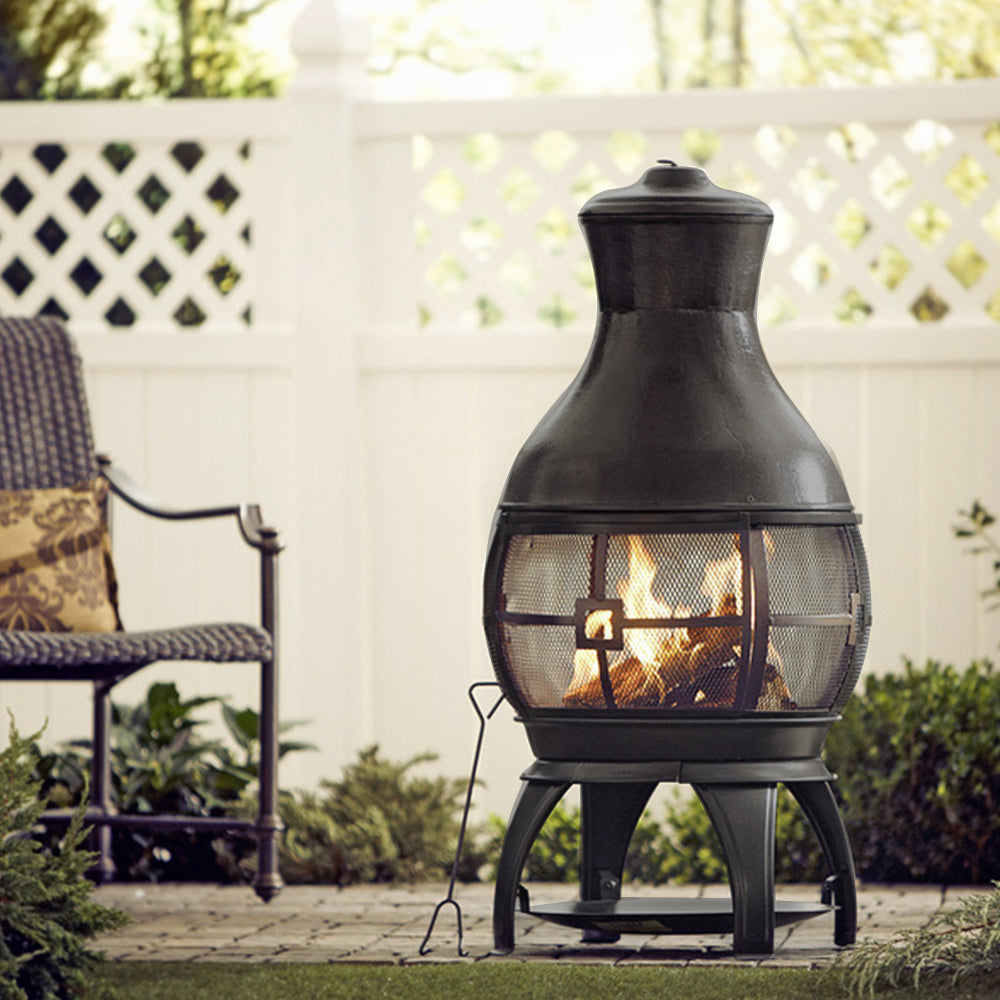 45” Cast Stone Wood Burning Chimnea