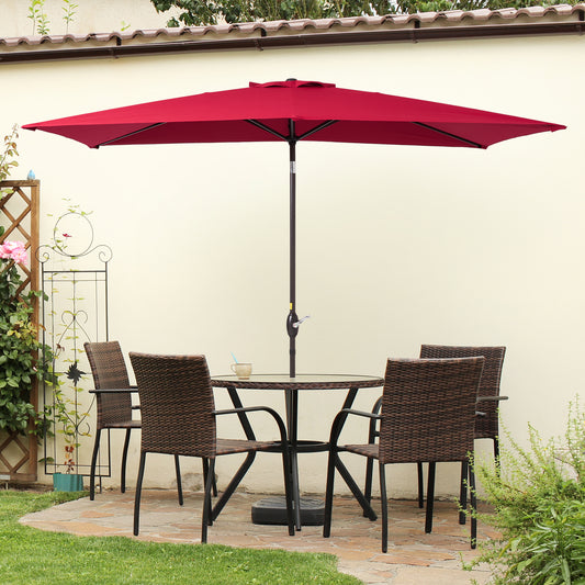 10 x 6.5 ft Rectangular Patio Umbrella