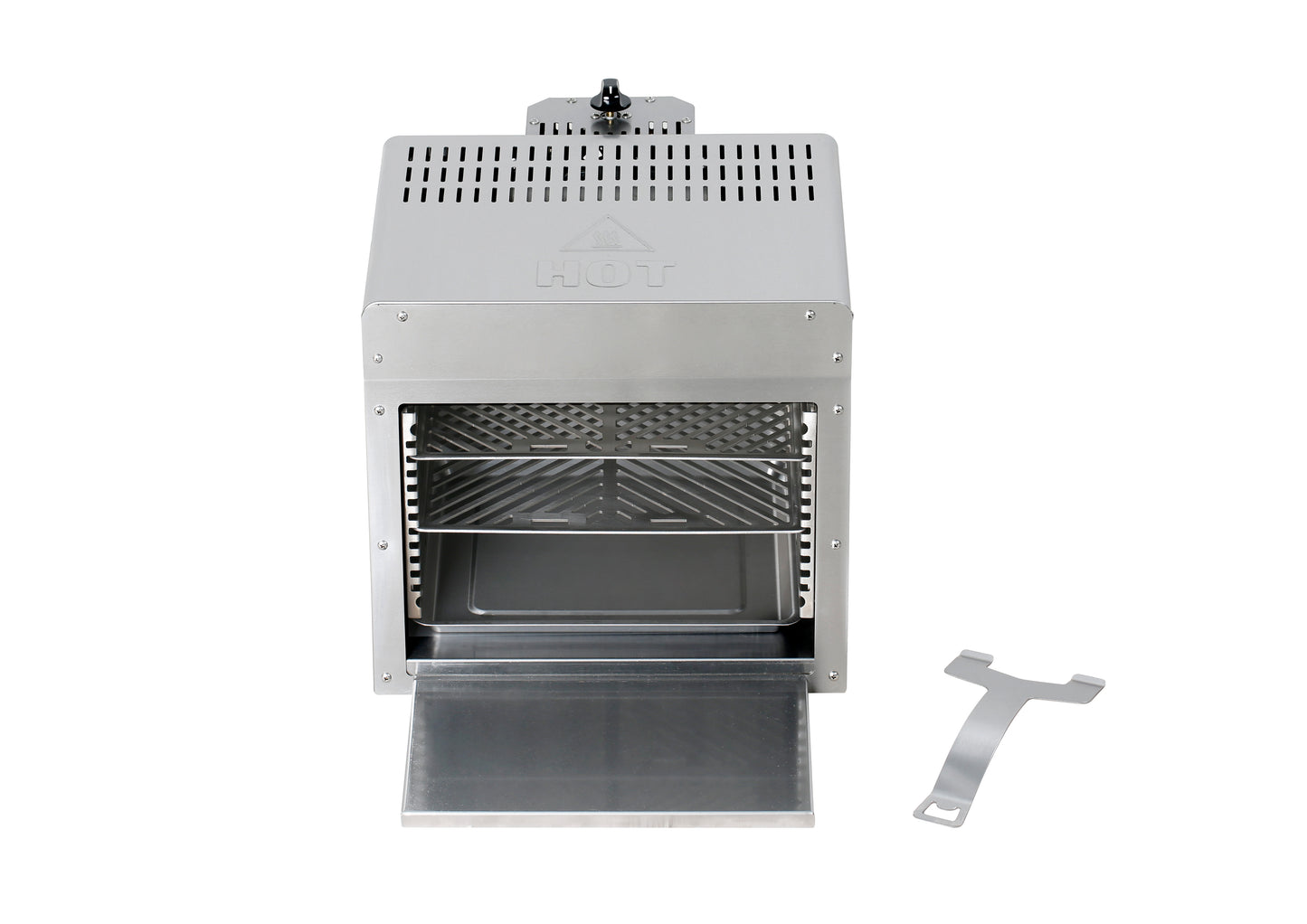 Outdoor Portable Infrared Propane Gas Grill, Tabletop Cooking Steak Grill 15 in. Stainless Steel with Cooking Grid