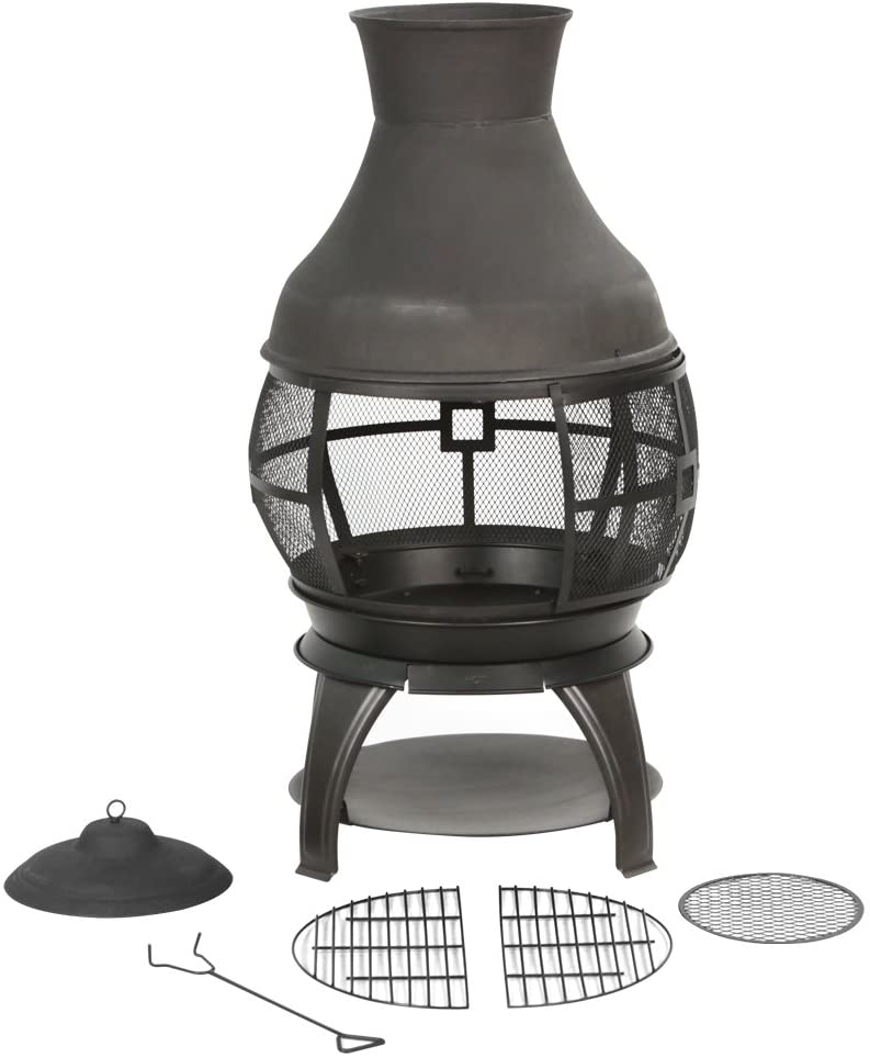 45” Cast Stone Wood Burning Chimnea