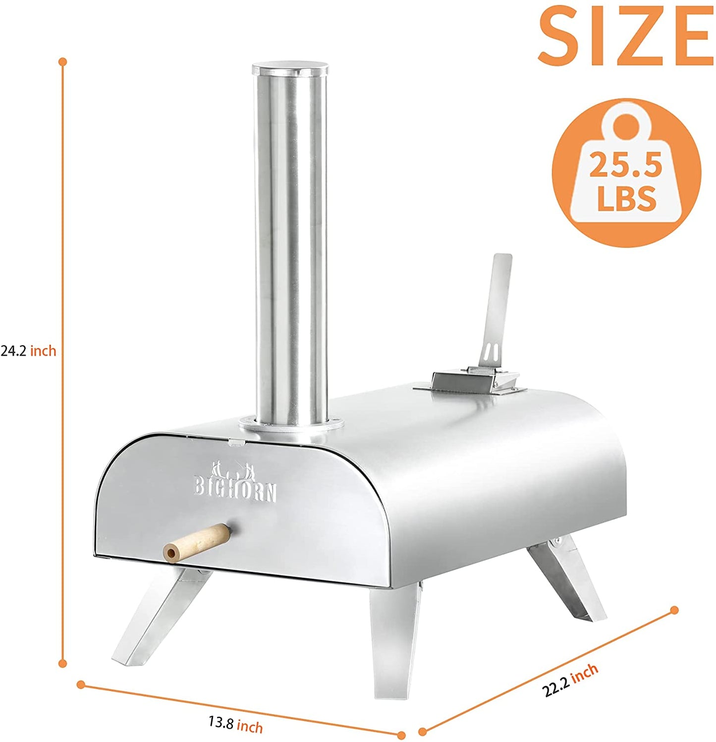 Stainless Steel Pellet Pizza Oven