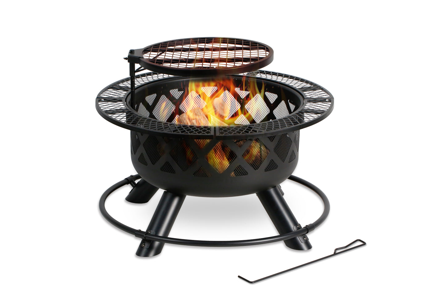 32” Wood Fire Pit w/ Grill