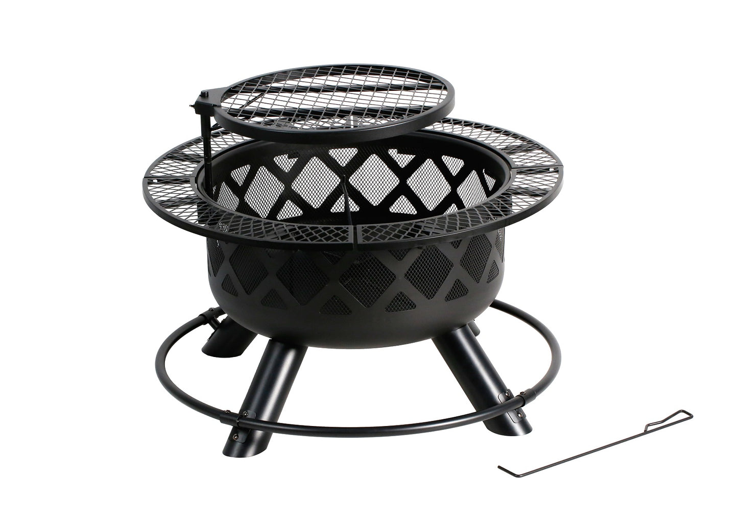 32” Wood Fire Pit w/ Grill