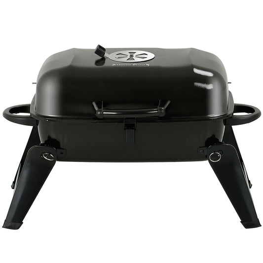17 In. Portable Grill, Charcoal Grill, Folding Tabletop Grill in Black