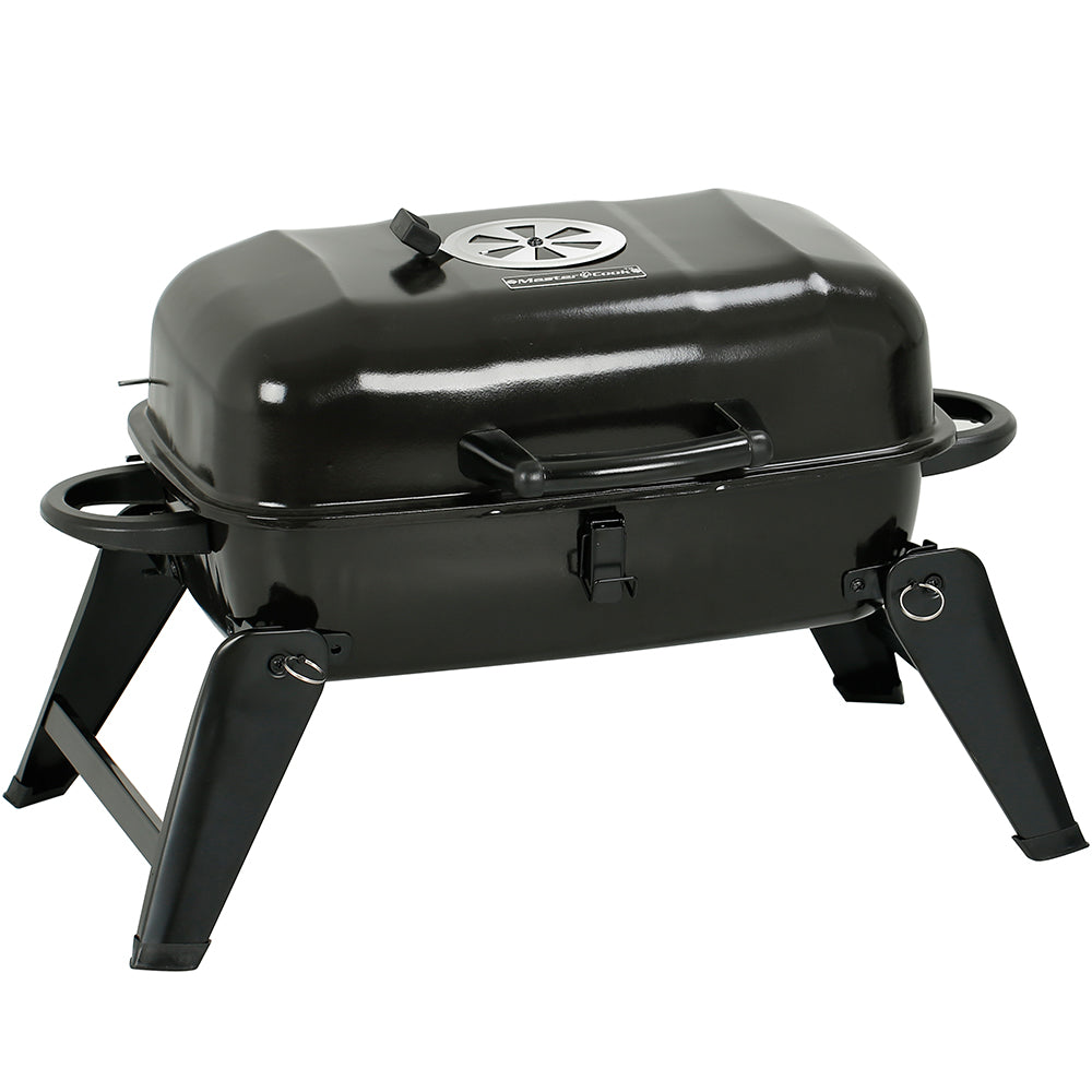 17 In. Portable Grill, Charcoal Grill, Folding Tabletop Grill in Black