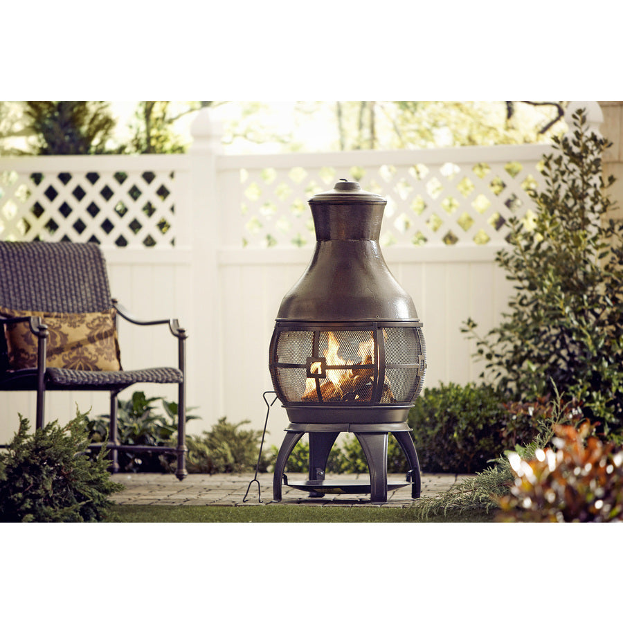 45” Cast Stone Wood Burning Chimnea