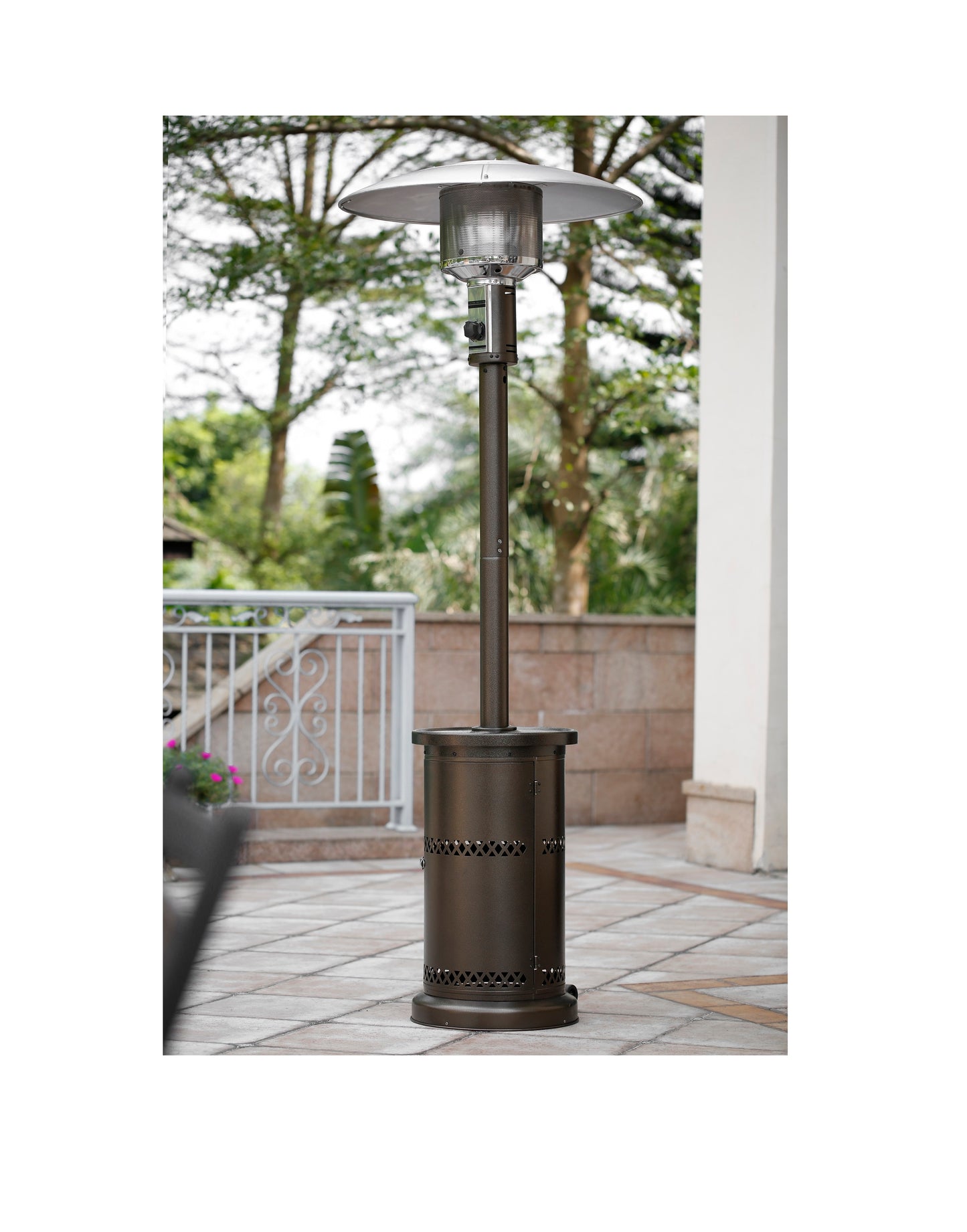 48,000 BTU's Patio Heater, Outdoors Gas Patio Heaters Floor Standing Patio Heater Commercial Outdoor Heater