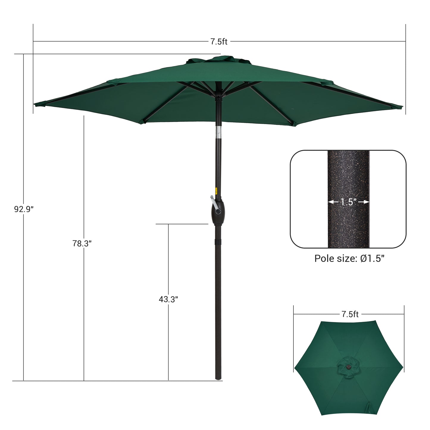 7.5 ft Patio Umbrella