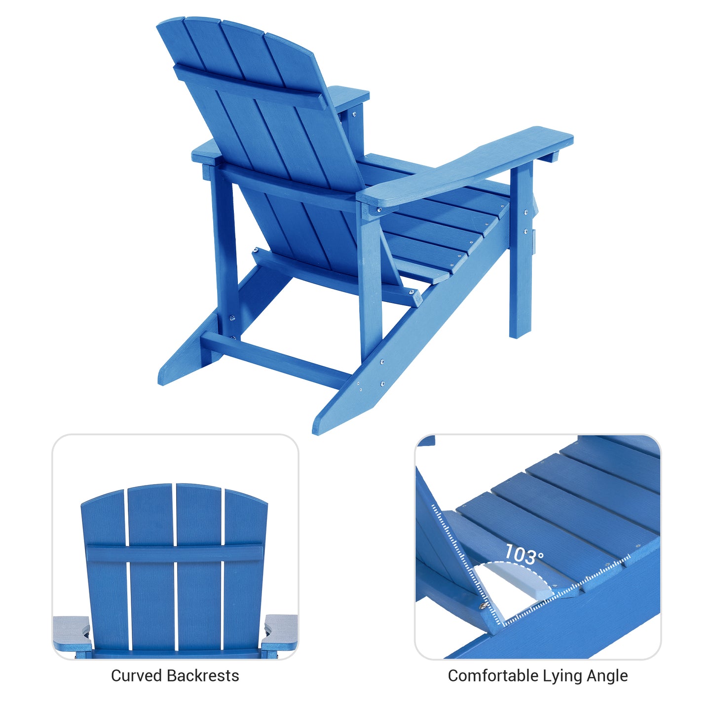 4 Slat Polywood Adirondack chair