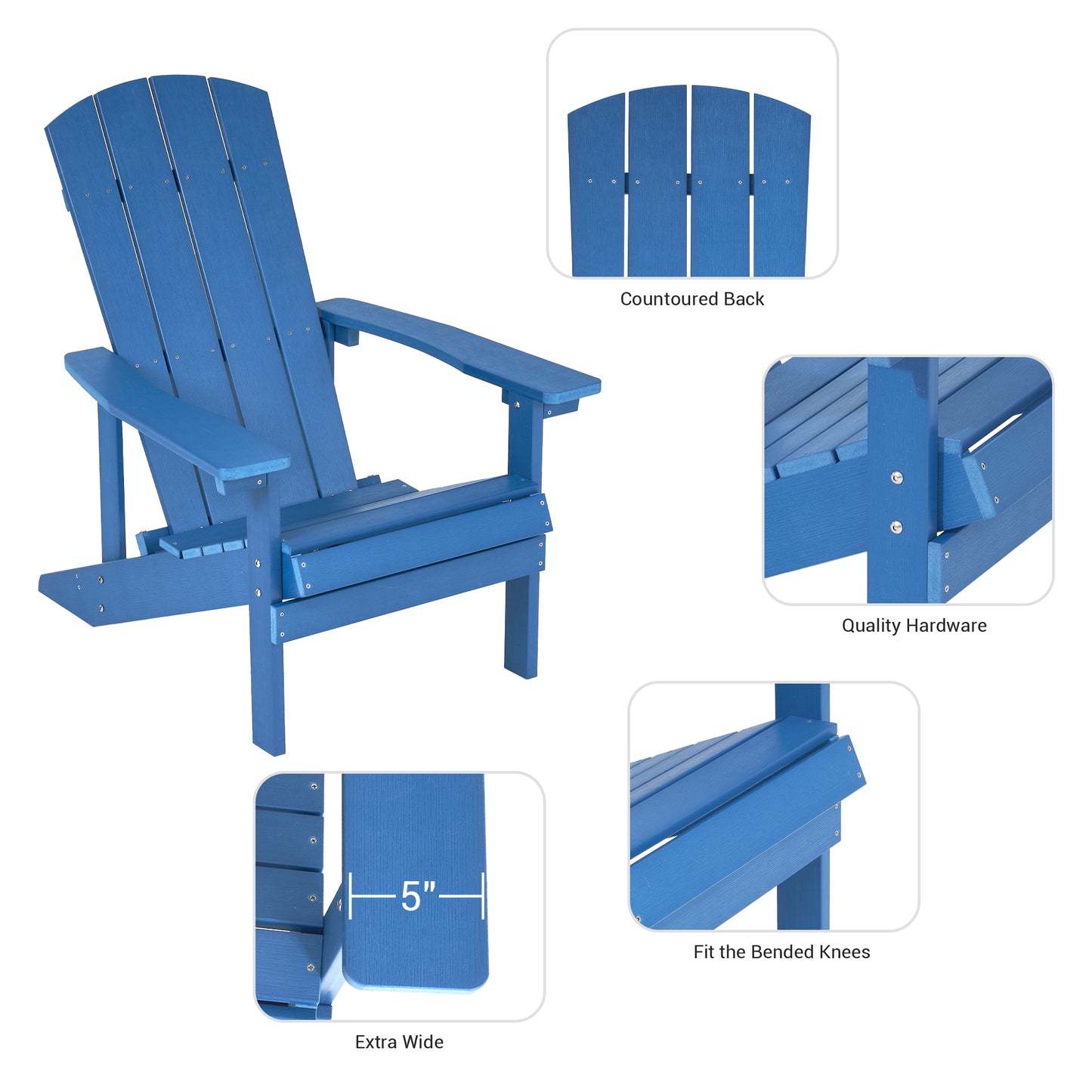 4 Slat Polywood Adirondack chair