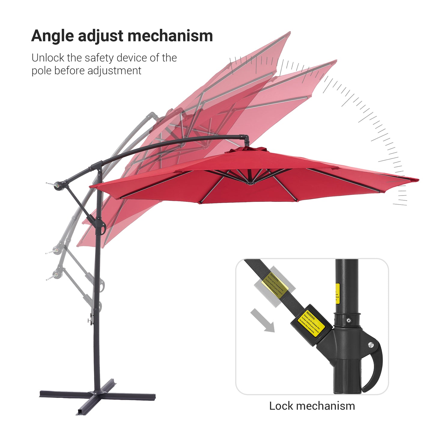 10 FT Patio Banana Umbrella