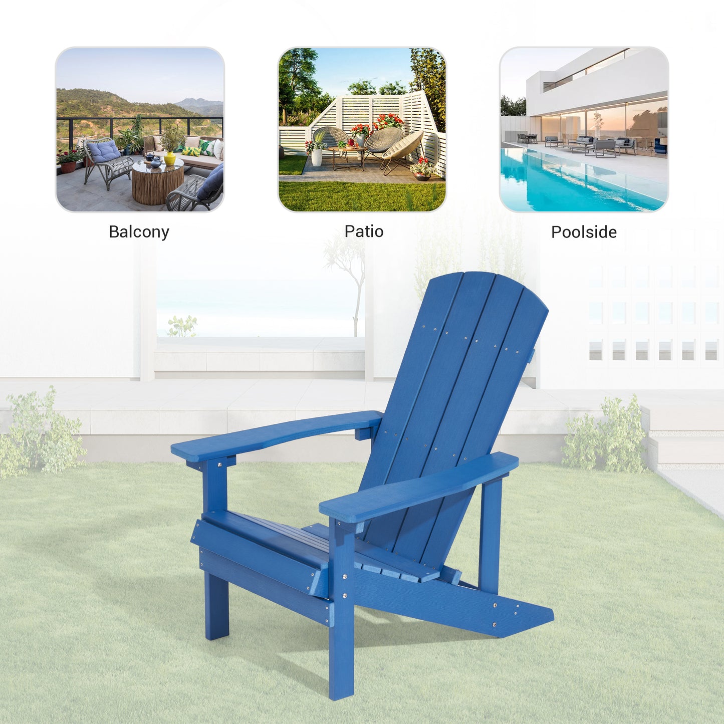 4 Slat Polywood Adirondack chair