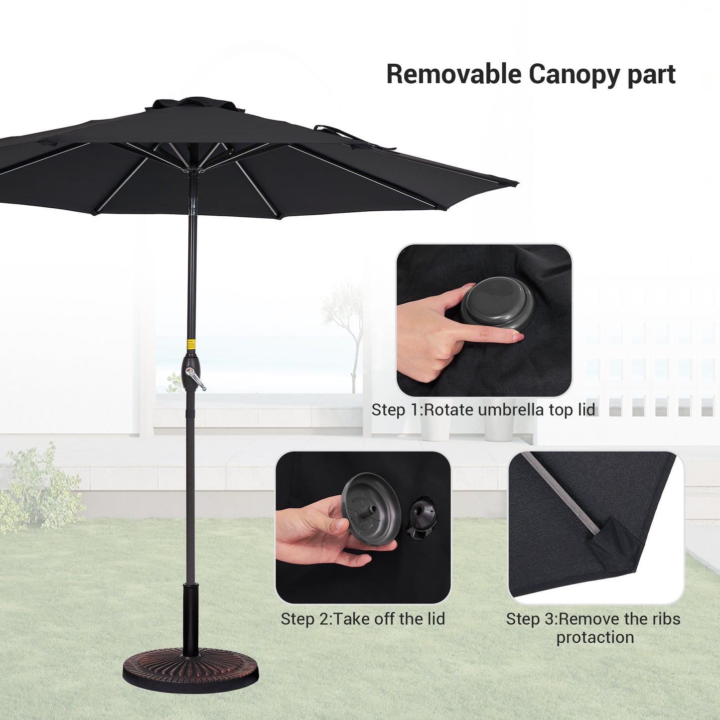 9 ft Aluminum Patio Umbrella