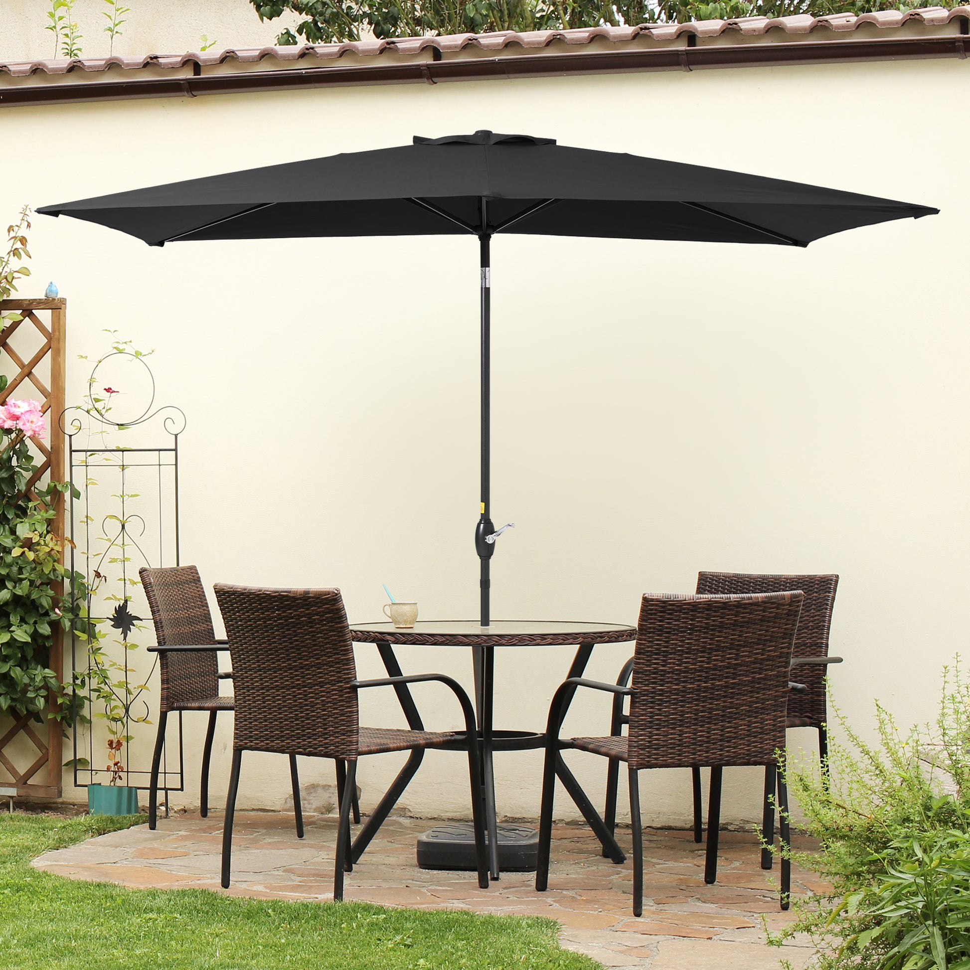 10 x 6.5 ft Rectangular Patio Umbrella – grillncomfort 10 x 6.5 ft Rectangular Patio Umbrella – grillncomfort