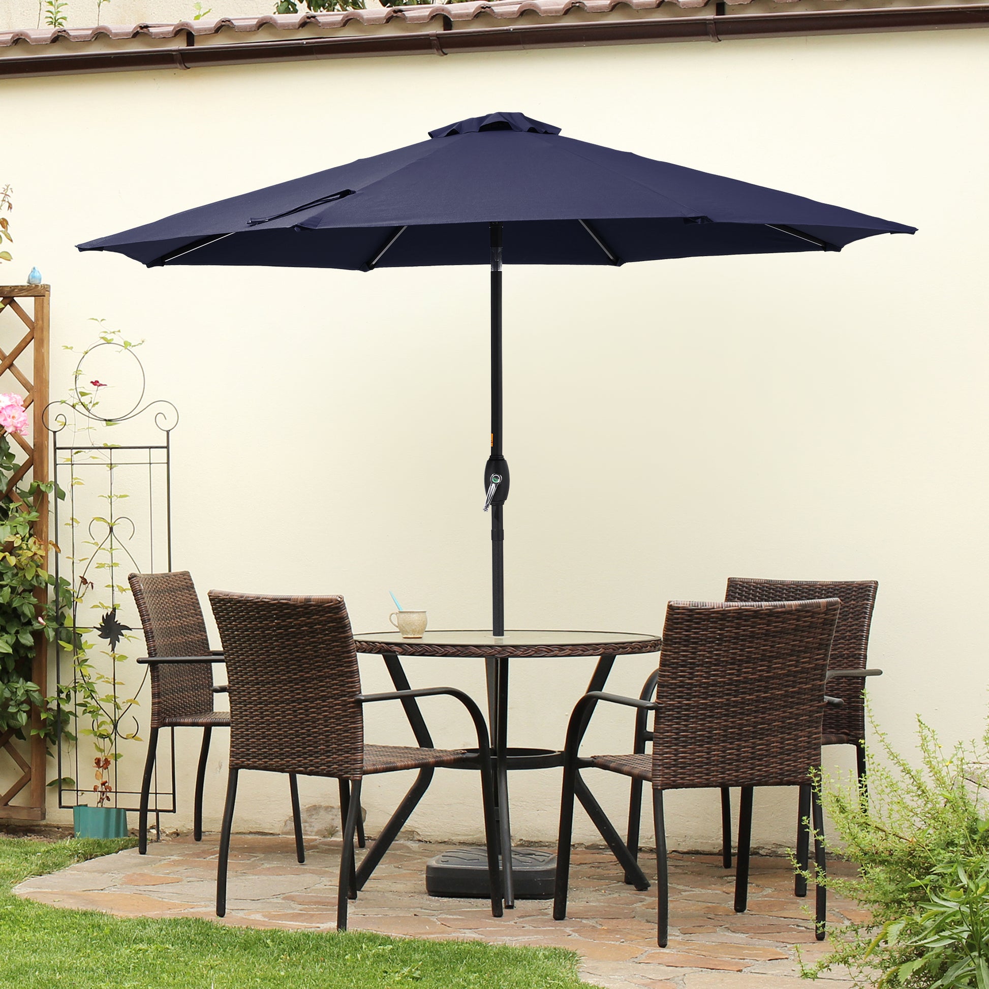 9 ft Aluminum Patio Umbrella – grillncomfort
