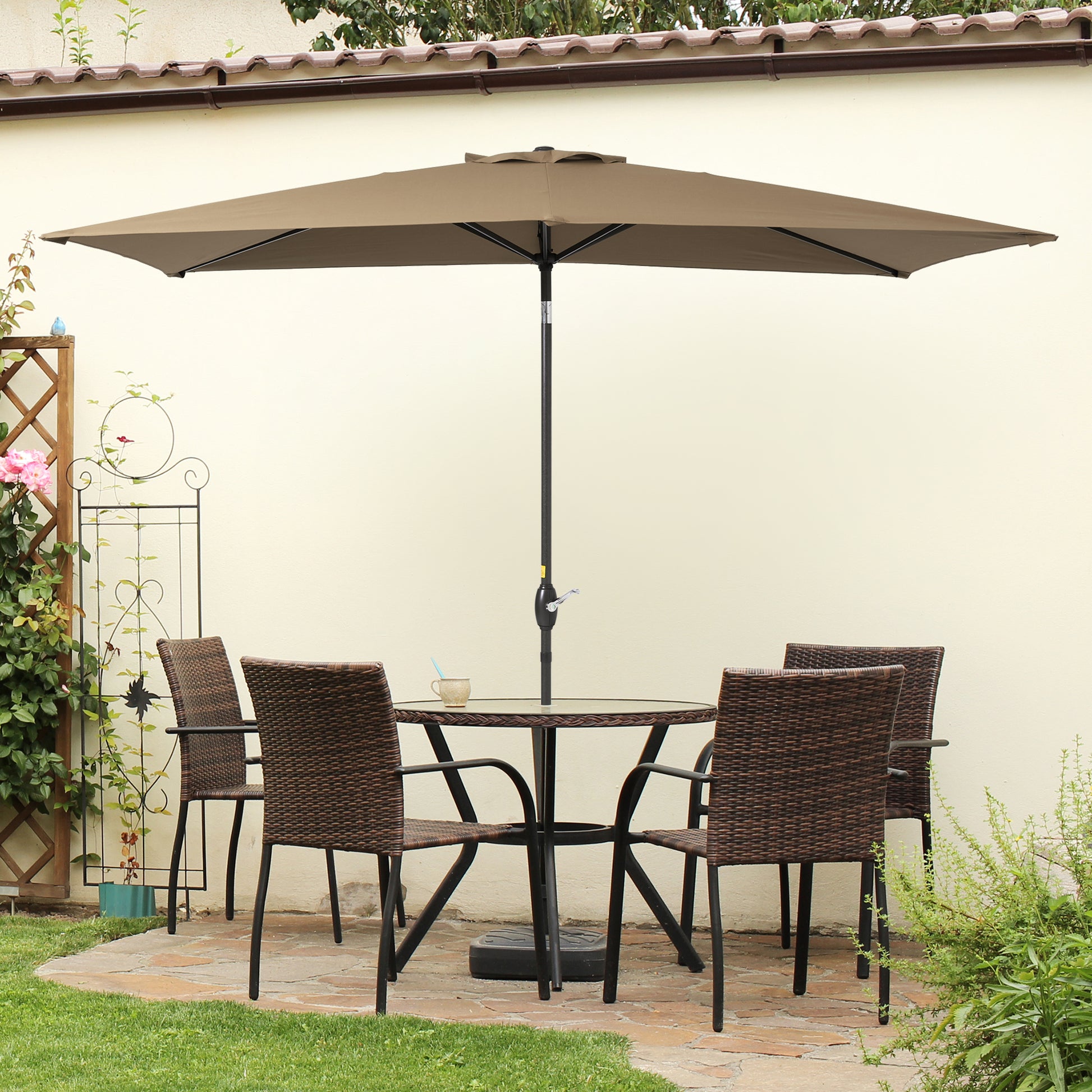 10 x 6.5 ft Rectangular Patio Umbrella – grillncomfort 10 x 6.5 ft Rectangular Patio Umbrella – grillncomfort