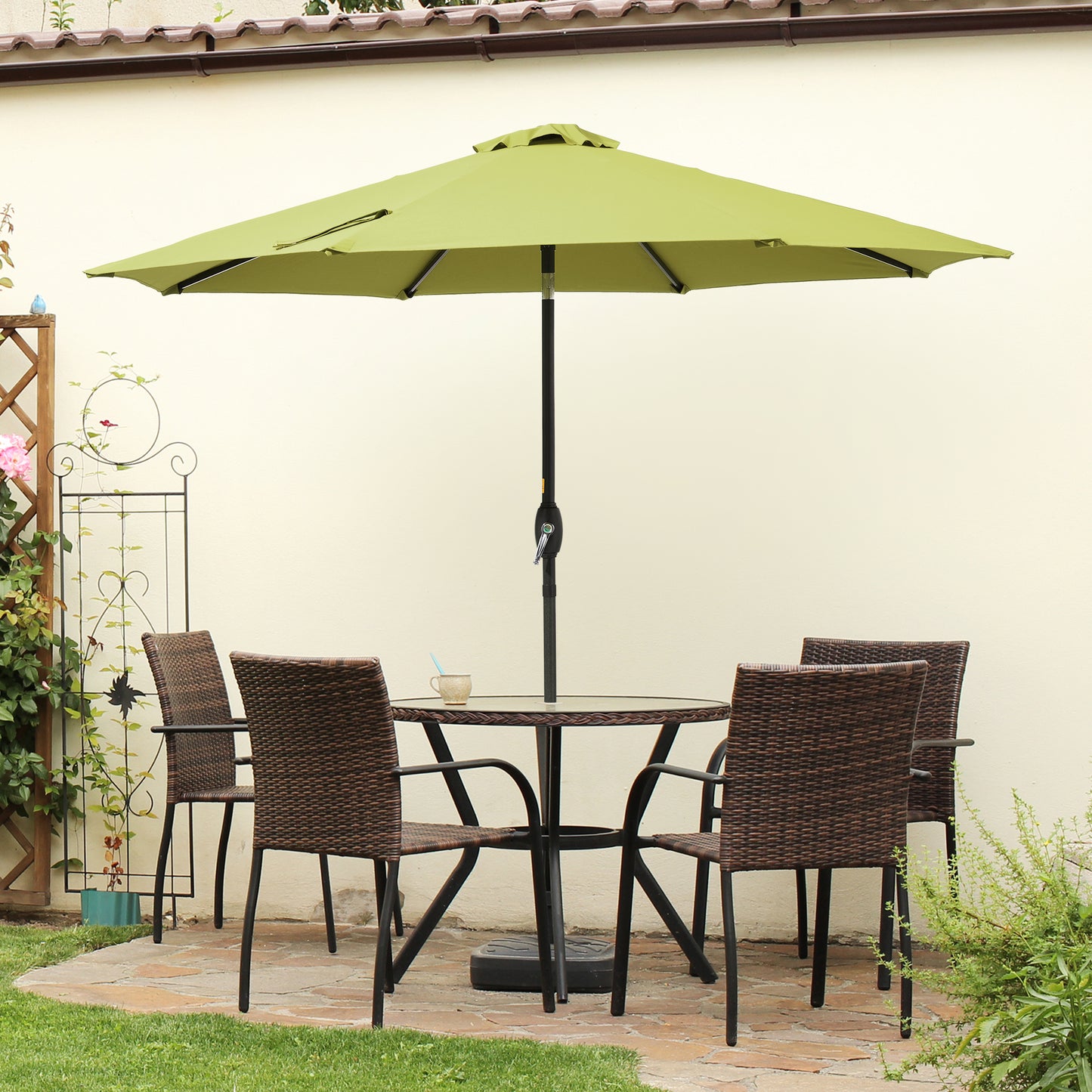 aluminum patio furniture with umbrella 9 ft Aluminum Patio Umbrella – grillncomfort