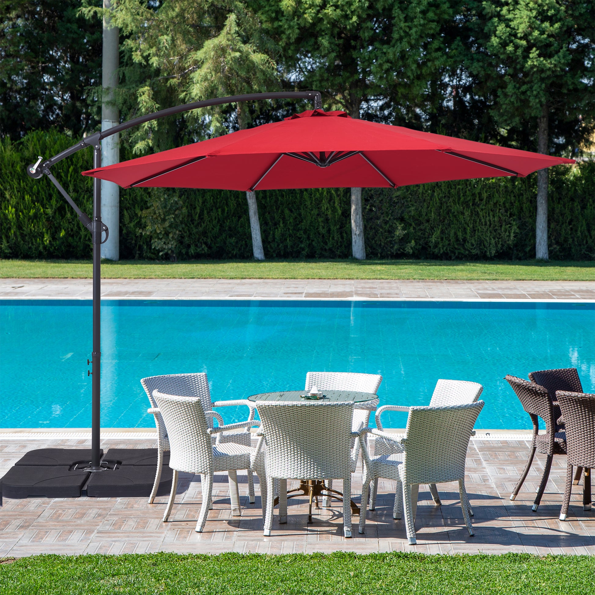 banana patio umbrella 10 FT Patio Banana Umbrella