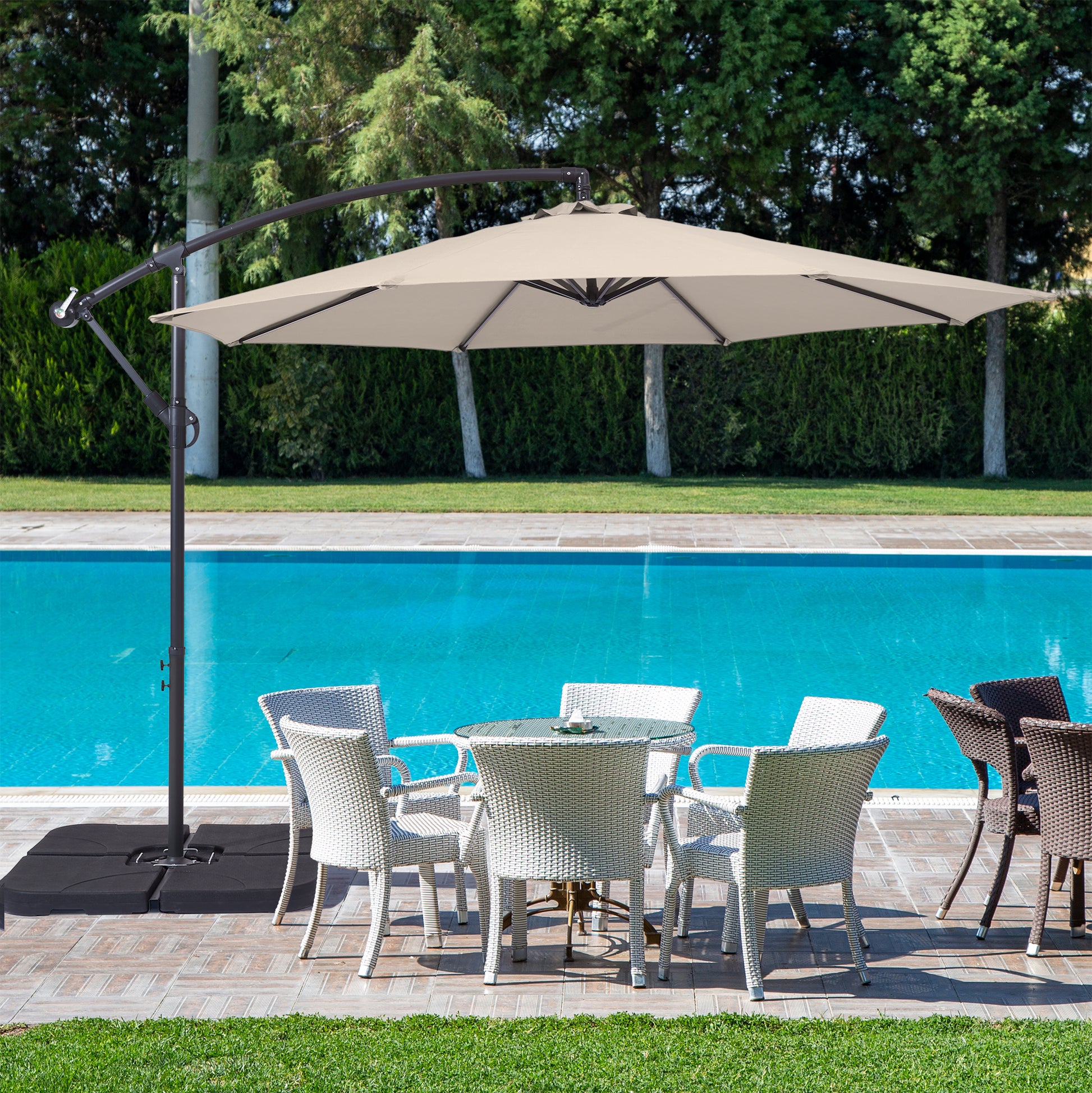 banana patio umbrella 10 FT Patio Banana Umbrella