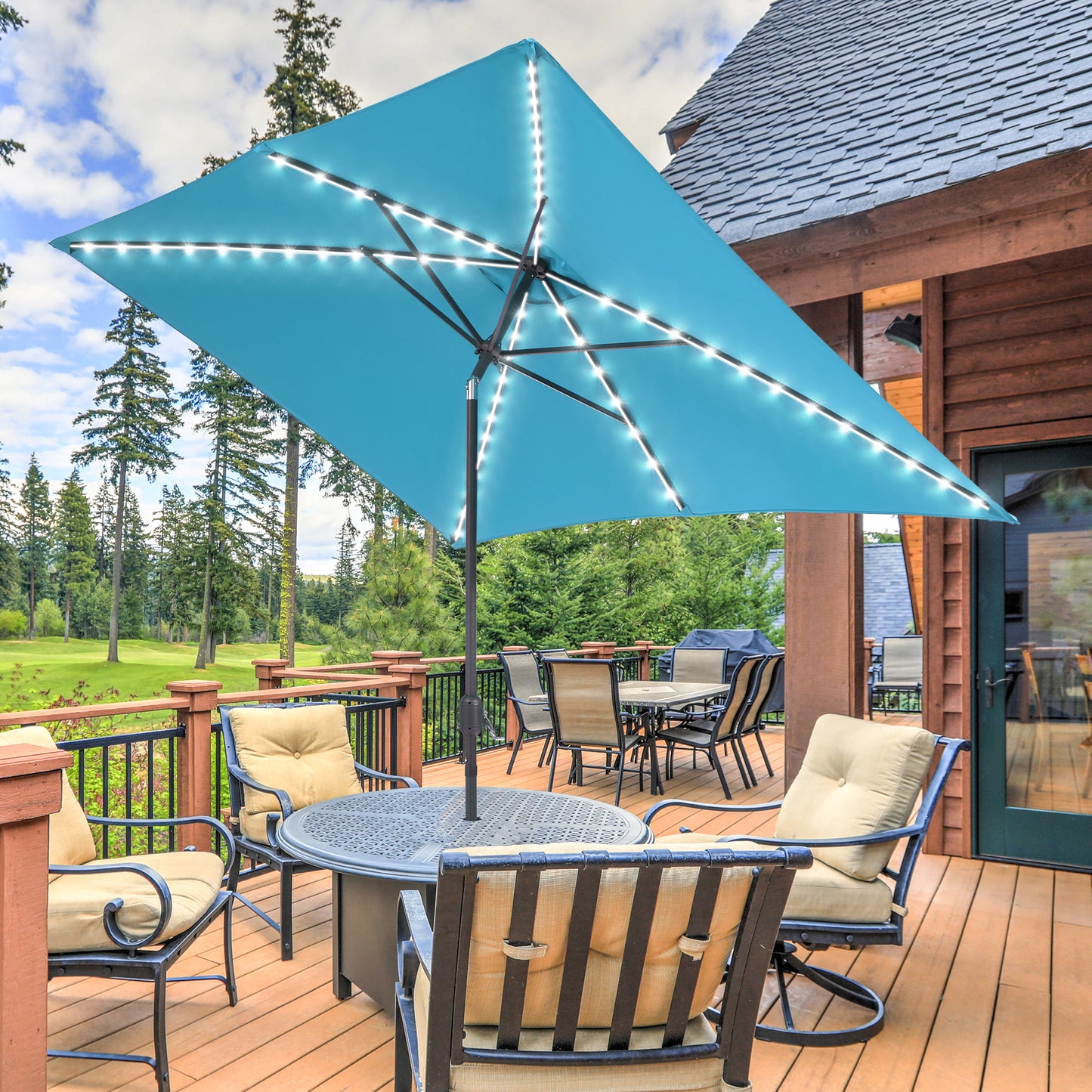 10 x 7 ft Solar-Powered LED Patio Umbrella – grillncomfort 10 x 7 ft Solar-Powered LED Patio Umbrella – grillncomfort