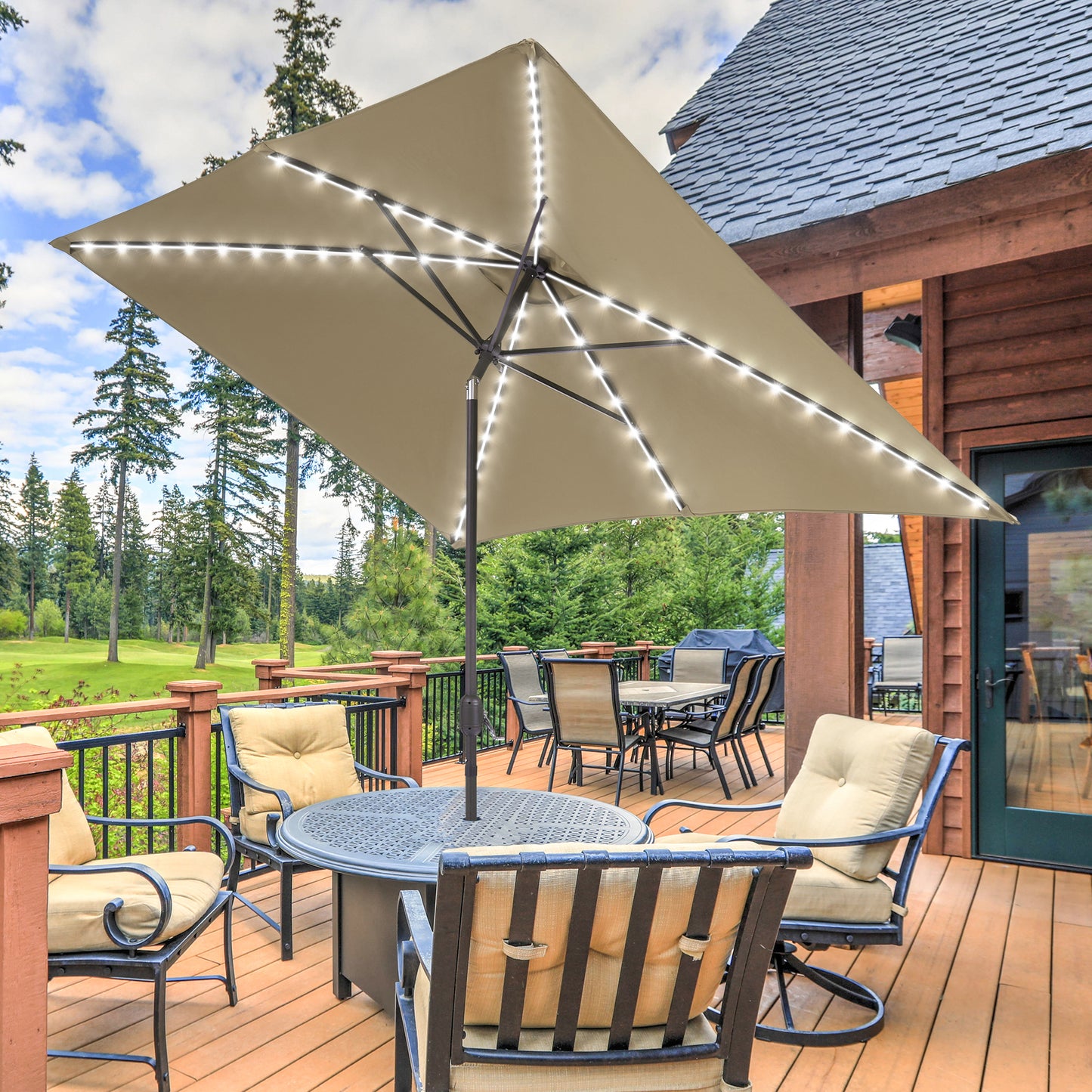 10 x 7 ft Solar-Powered LED Patio Umbrella – grillncomfort 10 x 7 ft Solar-Powered LED Patio Umbrella – grillncomfort