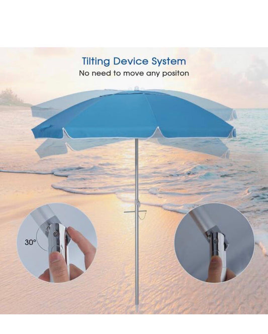 6.5 ft. Heavy-Duty Market Outdoor Umbrella with Tilt Mechanism