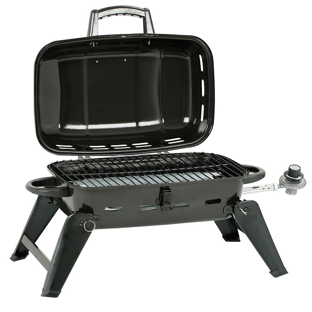 17 In. Portable Grill, Propane Grill, Folding Tabletop Grill in Black