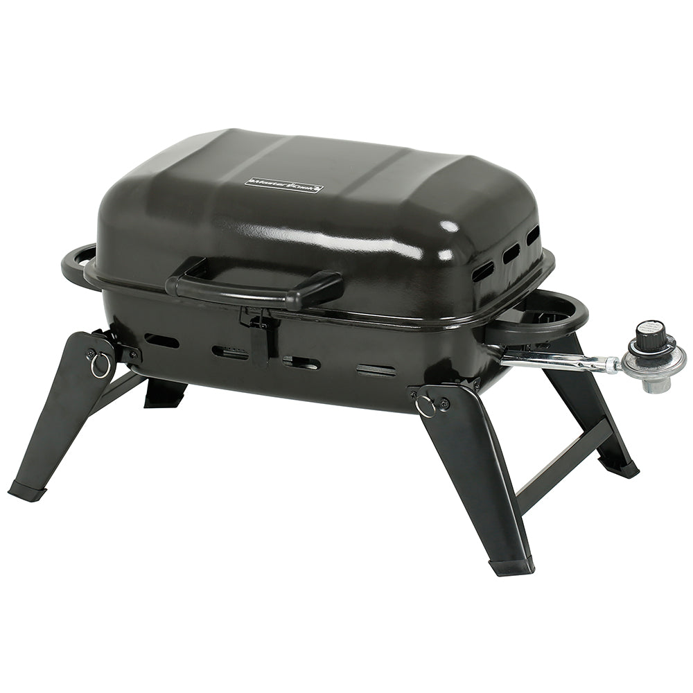 17 In. Portable Grill, Propane Grill, Folding Tabletop Grill in Black