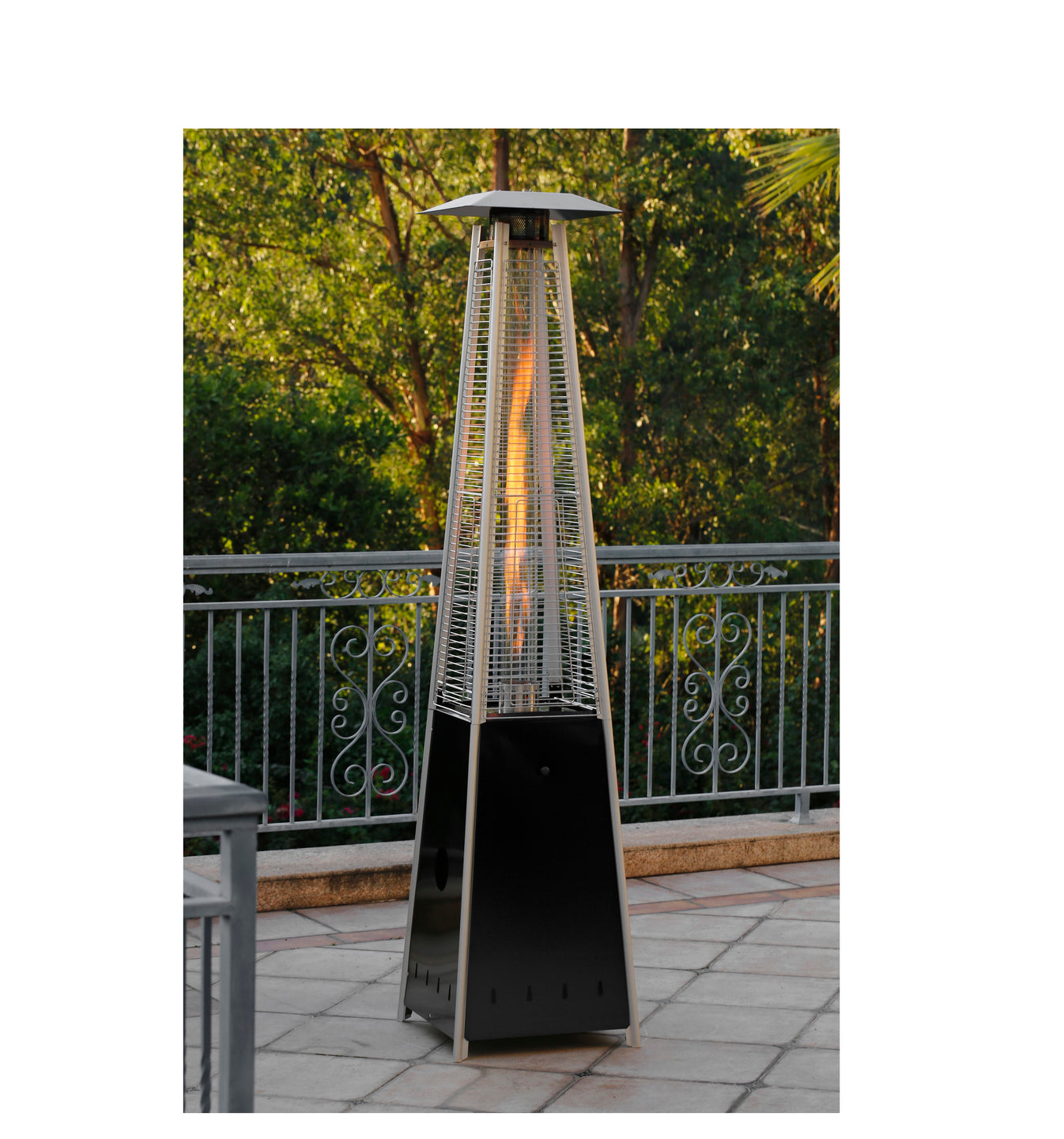 Gas Propane Standing Heater, Pyramid Flame Outdoor Heater