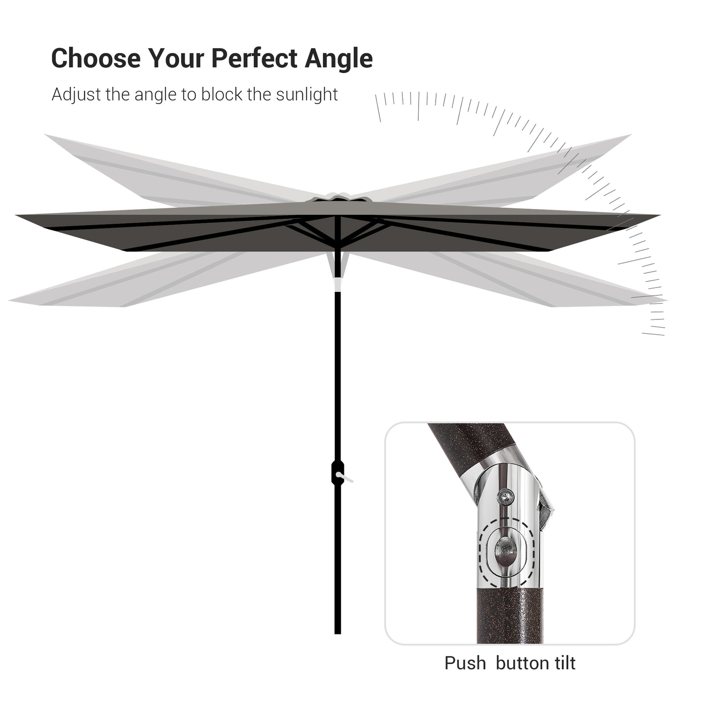 10 x 7 ft Patio Umbrella