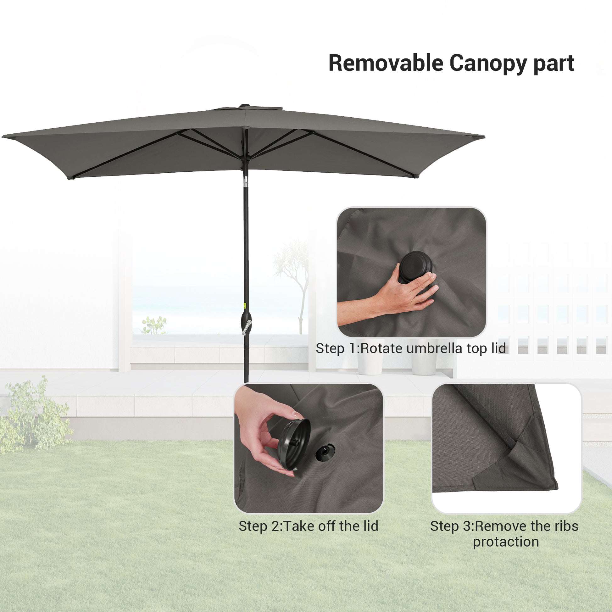 7x10 off set patio umbrella 10 x 7 ft Patio Umbrella – grillncomfort